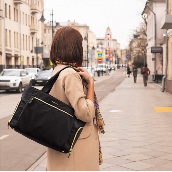 mommore Handbags - Mommore black diaper bag with long strap